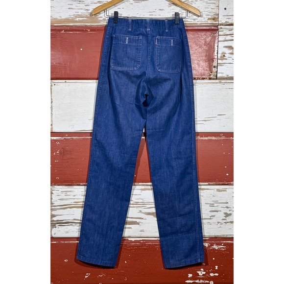 Peddlers II Denim - 60s Vintage Peddlers II High Waist Jeans Straight Leg Dark Wash Pockets